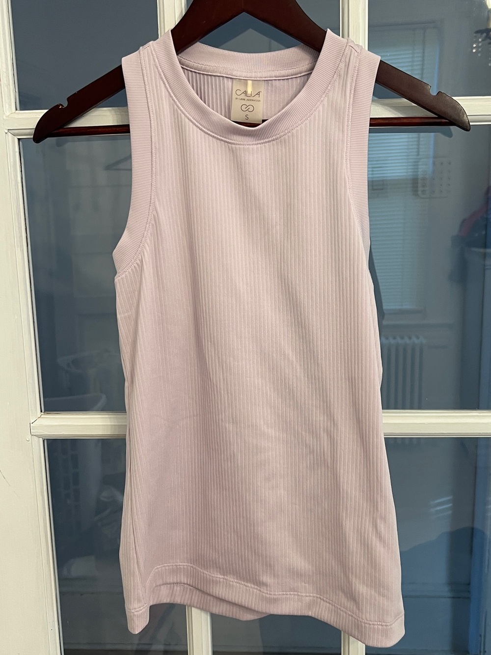 CALIA BY CARRIE UNDERWOOD Women’s Lavender Ribbed Racerback Tank Top S